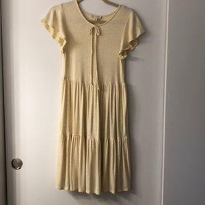 See You Monday Yellow Babydoll Dress